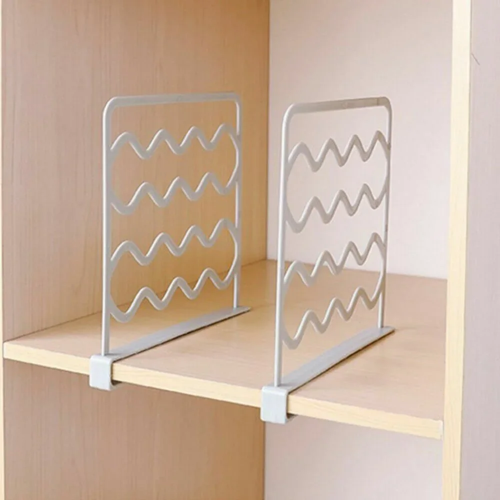 4 Adjustable Shelf Dividers for Closets, kitchens, books *GRAY 4 sale * see pics